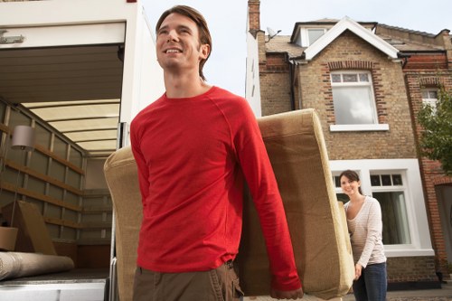 Moving van loaded for a Notting Hill house or flat relocation