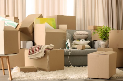 Fragile household items packed securely for a Notting Hill relocation